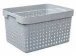 Plastikinė dėžė Seoul Plast Team L/26.8x35.7x20.9cm pilkas/violetinis