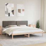 Lova Lovo rėmas su apmu&scaron;tu galvūgaliu Taupe 200 x 200 cm