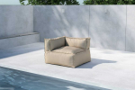 Sofa Venture Design Laužo kampinė sofos modulis 80x80x40 cm smėlio spalvos olefinas