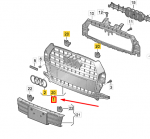 VAG Audi Q3 radiatoriaus grotelės blizgaus juodo/chromo originalios 8U0853651TT94
