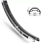Ratas RODI BLACKROCK 27.5'' 584x23 juodas 32 skylutės