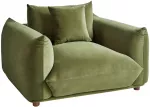 Fotelis Beliani Fotelė LUVOS veliūrinė žalia