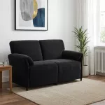 Dvita&scaron;kė sofa Juoda 158 x 83 x 95 cm Aksomas