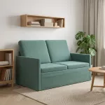 Dviejų vietų sofa Jūrinė žalia 130 x 81 x 82 cm Aksomas
