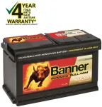 Banner AGM 80Ah 800A RUNNING BULL akumuliatorius 12V 315x175x190mm
