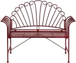 Beliani CAVINIA sodo suoliukas, 125 cm, metalinis, burgundi&scaron;kas