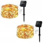 Cshare saulės lemputės lauko ap&scaron;vietimas girlianda 2 x 50 Led
