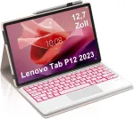 Klaviatūra Dėklas su ap&scaron;vietimu ir lietimės plok&scaron;tele Lenovo Tab P12 12.7" 2023