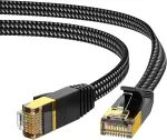 Cat 7 Ethernet kabelis 1m, plok&scaron;čias, pintas, 10gbps