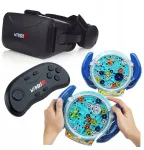 Webski Vr 360 laipsnių akiniai+žaidimų valdiklis+lavinamasis rankų miklumo žaidimas Labirintas