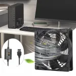 FSP Usb kompiuterio ventiliatorius 120x120mm, au&scaron;inimo ventiliatorius 5v 3 režimai