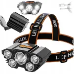 Priekinis žibintas, atsparus vandeniui, 5 Led, 4 ap&scaron;vietimo režimai, stipri &scaron;viesa