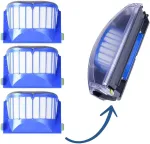 Mirtux 3 filtrų rinkinys, suderinamas su Roomba 600 serija | Atsarginės dalys Roomba 610, 615, 620, 630, 635, 650, 660, 680, 690, 695... (visi modeliai) | Atsarginis filtras, skirtas Roomba