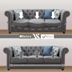 Fotelis Noblerealm&reg; pagalvės sofai, pakaitalas įdubusioms sofoms ir sofos pagalvėlėms, atraminė lenta ir reguliuojamos/sulankstomos sofos pagalvėlės, sėdynės apsauga (dviviėtis/112 cm, love seat)