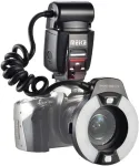 Objektyvas Meike Mk-14ext Ittl Ttl Led makro žiedinė blykstė, skirta Nikon D4 D800 D5200 D7100 Dslr fotoaparatams su kar&scaron;to lizdo jungtimi