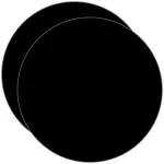 2 apvalių plastikinių plok&scaron;telių rinkinys, 25 cm, juodi akrilo diskai, akrilo plok&scaron;tė, akrilo plastikinės plok&scaron;telės dažymui, "pasidaryk pats" amatams, projektų parodai