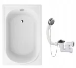 Maža vonia 110x70 Mini su sifonu ir rėmu be apdailos 110/70