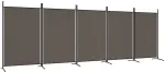 Kambario pertvara, 5 dalių, antracito, 433x180cm, audinys