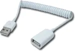 Usb 2.0 prailginimo laidas 90 cm, A tipo vyri&scaron;kas-moteri&scaron;kas, baltas