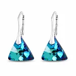 Diamond Sky Jewelry Sidabriniai auskarai moterims DiamondSky &bdquo;Osiris (Bermuda Mėlyna)&ldquo; su Swarovski kristalais
