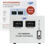 PNI SVM2000VA įtampos stabilizatorius su servovarikliu, 1600W, 7.2A, 230V i&scaron;ėjimas