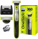 Gps Utility Skustuvas-trimeris Philips Oneblade 360 Qp2734/20 5-in-1 antgalis barzdos skutimosi ma&scaron;inėlė