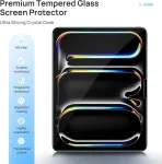 Gerutek 2 vnt. grūdinto stiklo apsauga, skirta Ipad Pro 11 colių (m4) 2024, 9h kietumo apsauga nuo įbrėžimų, skirta Ipad Pro 11 M4 ekrano apsauga, Hd skaidri apsauga nuo burbuliukų, skirta Ipad Pro 11 2024 plėvelei, ekrano apsauga, skirta
