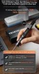 Miniware Ts101 lituoklis su Bc2 antgaliais, ne&scaron;iojamas skaitmeninis Dc5525 Usb-c 90w, reguliuojama temperatūra 50-400&deg;c, originalus programuojamas Oled ekranas