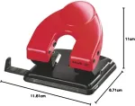 Leitz 177017 skylamu&scaron;is d25, skirtas 25 lapams vienu metu, su atrama, raudonas