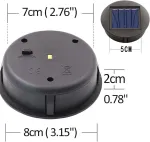 Norhogo atsarginės dalys saulės &scaron;viestuvams, 4 vnt., saulės &scaron;viestuvų dangteliai 8 cm, saulės lempų vir&scaron;utinė dalis su led, led saulės modulio pakeitimas, atsparus vandeniui ip44, saulės modulio pakeitimas sodui