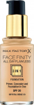 Max Factor Facefinity All Day Flawless Vegan Matte Primer Maskuoklis & Foundation 3-In-1 33 Crystal rusvai gelsvas SPF 20, 30 ml