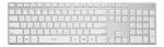 Bevielė plona klaviatūra DELTACO USB, LT, sidabrinė/balta / TB-802-W-LT