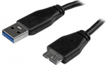 Kabelis USB StarTech USB-A - micro-B 0,5 m Juodas (USB3AUB50CMS)