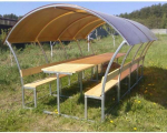 Pavėsinė GRACIJA (ilgis 3m) danga 6mm, Polikarbonato spalva: BRONZA