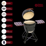 TunaBone Kamado classic kepsninė 21", tamsiai pilka