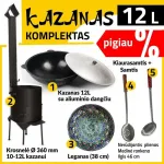 Ri&scaron;tan Krosnelės komplektas: Kazanas 12L - Leganas 38cm- Samtis - Kiaurasamtis