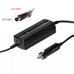 Automobilinis ne&scaron;iojamojo kompiuterio pakrovėjas Akyga AK-ND-75 (19.5V /2.31A 45W 4.5 x 3.0mm + pin) DELL 1.2m