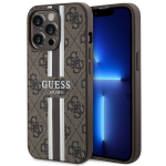 Apple iPhone 13 Pro Max Guess dėklas 4G Printed Stripe MagSafe (GUHMP13XP4RPSW) rudos spalvos