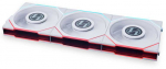 Lian Li UNI FAN TL LCD serijos ventiliatorius, 3 vnt. pakuotėje su valdikliu &ndash; 120 mm, baltas
