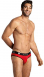 ANAIS MEN SLIP & THONG ANAIS Men SOUL Slip S - Raudona Microfiber Briefs with Juodas Trim