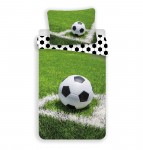 Patalynė bawełniana 140x200 Futbolo kamuolys boisko Football žalia ball 4317 młodzieżowa piłkarska kibica