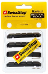 SWISSSTOP ratlankio stabdžių kaladėlių įdėklai RxPlus Original Juodas V-Brake Aliumininiai ratlankiams skirti V-Brake, V-Brake, Bulk:No, Juodas,