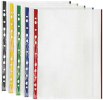 TimeTEX Plastikinės įmautės su dvejomis spalvotomis juostelėmis, 50 vnt. (TT64329)