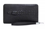 Cann Krokodilo PU odos piniginė, juoda