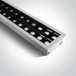 40W LED įleidžiamas linijinis &scaron;viestuvas, baltas, 4000K, 38150BR/W/C