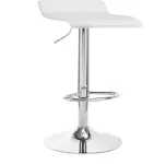 Activeshop Baro kėdė WAVY ECO LEATHER CHROME Baltas