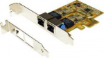 Exsys EXSYS EX-6072-4K valdiklis 2 prievadų PCIe dviejų eterneto tinklo plok&scaron;tė su 4KV apsauga nuo vir&scaron;įtampių