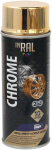 Aerozolinis akrilinis lakas INRAL CHROME auksinis 400 ml.