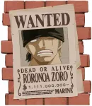 Plastoy One Piece Wanted Zoro money box figure 16cm