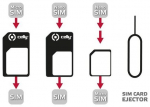Adapteris Kit nano/microSIM/SIM Celly juodas